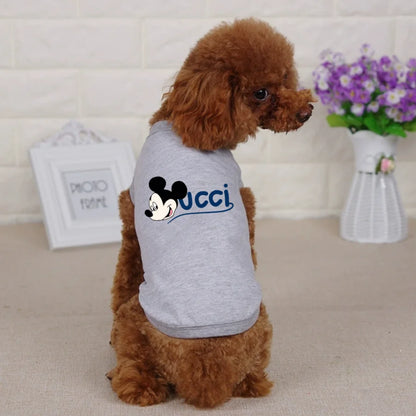 1pc   Mickey minimalist print printed pet vest, soft and breathable pet sleeveless T-shirt