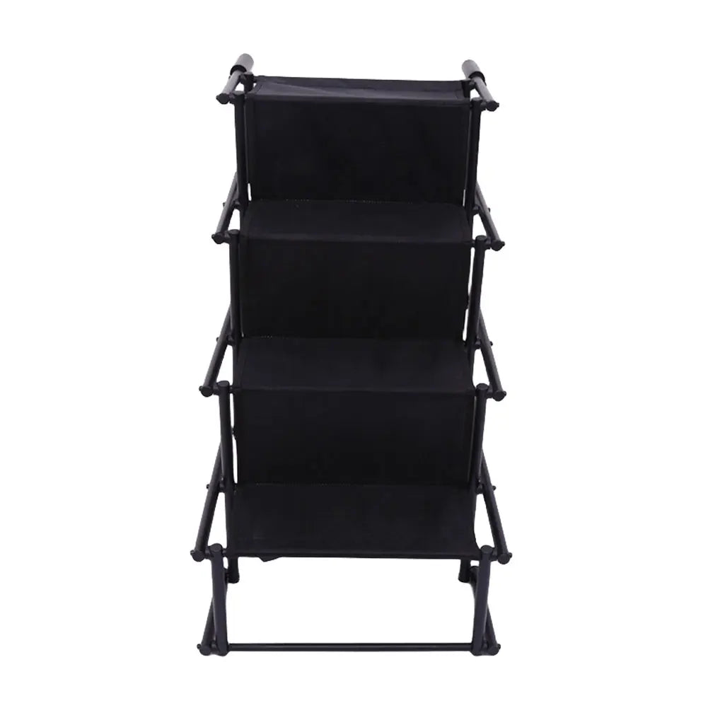 4 Steps Pet Ladder Ramp Foldable Nonslip Surface Lightweight Sturdy Portable Folding Pet Stairs Rubber for Car, Home Indoor Outdo