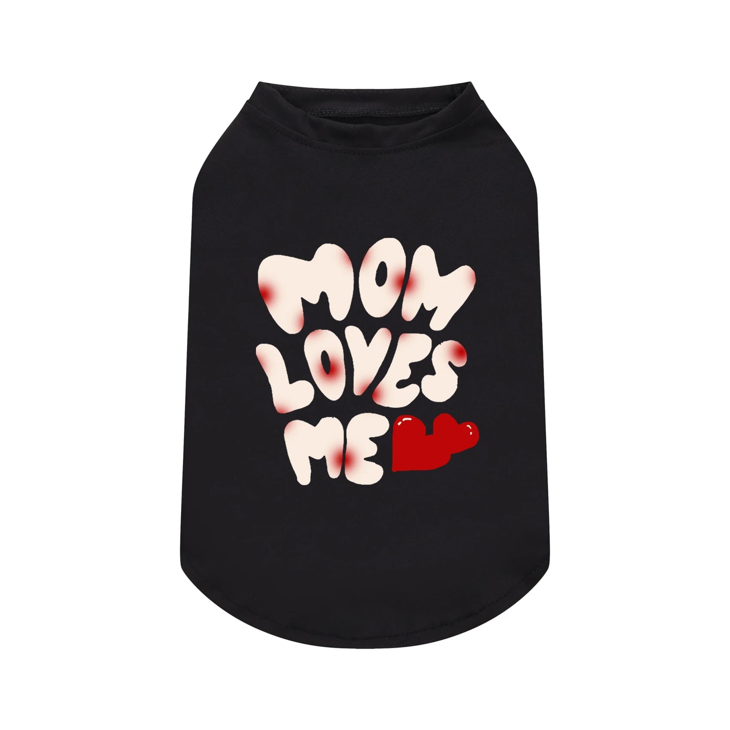 1pc   MOM LOVES ME printed pet  T-shirt, short sleeved, Dogs & Cats