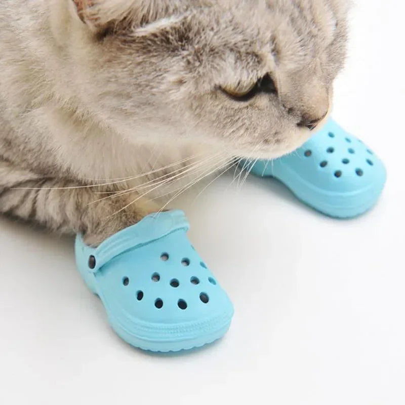 2Pcs/Set Pet Dog Sand Beach Shoes/Rubber boots, Anti Slip Waterproof Cat Shoe