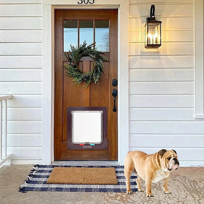Puppy or Kitten Safety In&out Pet Door with 4 Way Security Lock Dog Cat Flap Door Cat Puppy Safety Gate Pet Doors and Sliding Door