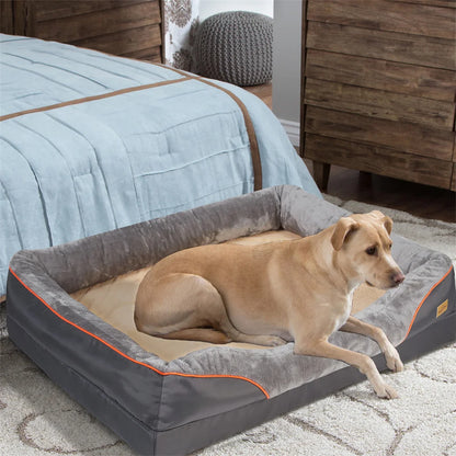 Large Orthopedic Dog Bed, Memory Foam, Pet Sofa Couch, Waterproof, Removable Cover