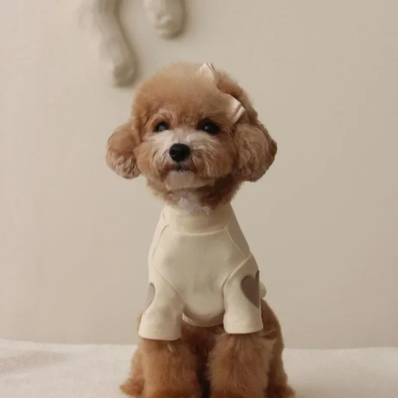 Love Winter Warm Pet Dog Clothes, Base Shirt Cute Teddy Bear