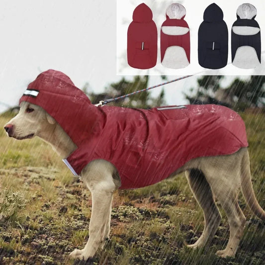 9 Sizes, Dog Raincoat Small, Medium and Large Dogs, Waterproof Hooded Rain Jacket