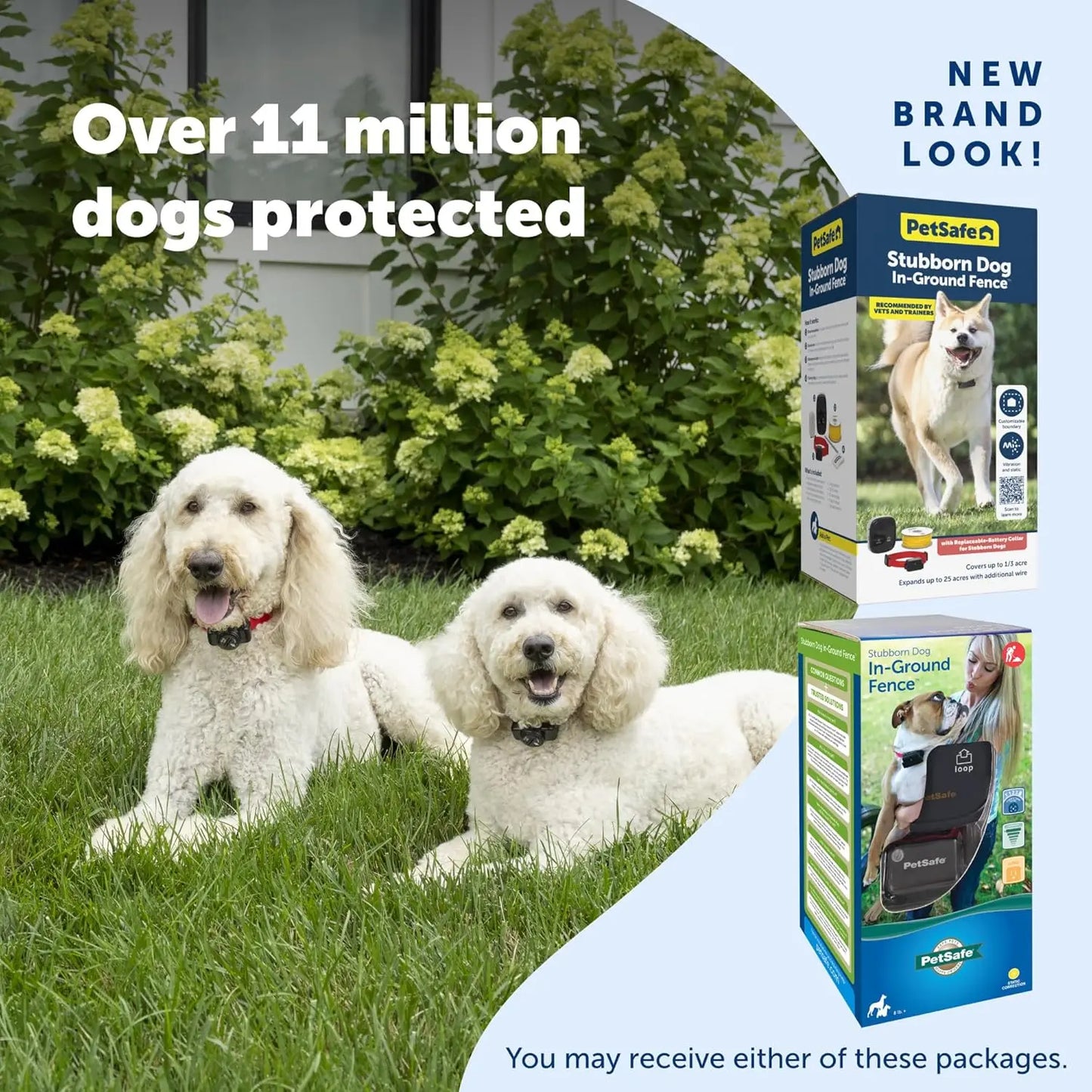 Invisible Dog Fence Kit - Covers 1/3 Acre, Safe Static Collar for Dogs 8lb+, Easy DIY Installation