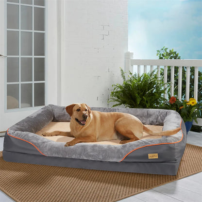 Large Orthopedic Dog Bed, Memory Foam, Pet Sofa Couch, Waterproof, Removable Cover