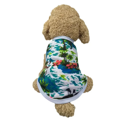 Summer Clothes Breathable Vest For Small Dogs & Cats Costume, Beach Style Fashion T-shirt