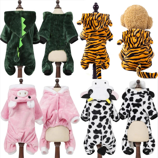 Soft Warm Fleece Dogs Jumpsuits/Hoodies Pet Clothing for Small Dogs or Cats