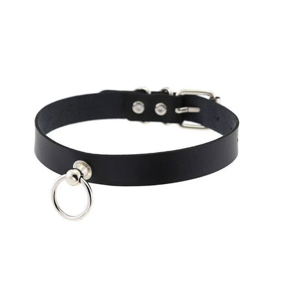 Black Leather Collar