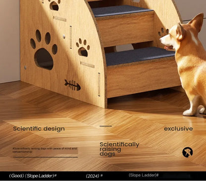 Dog ladder, detachable, with non-slip base. Suitable for small and medium-sized dogs, can be used indoors and outdoors.