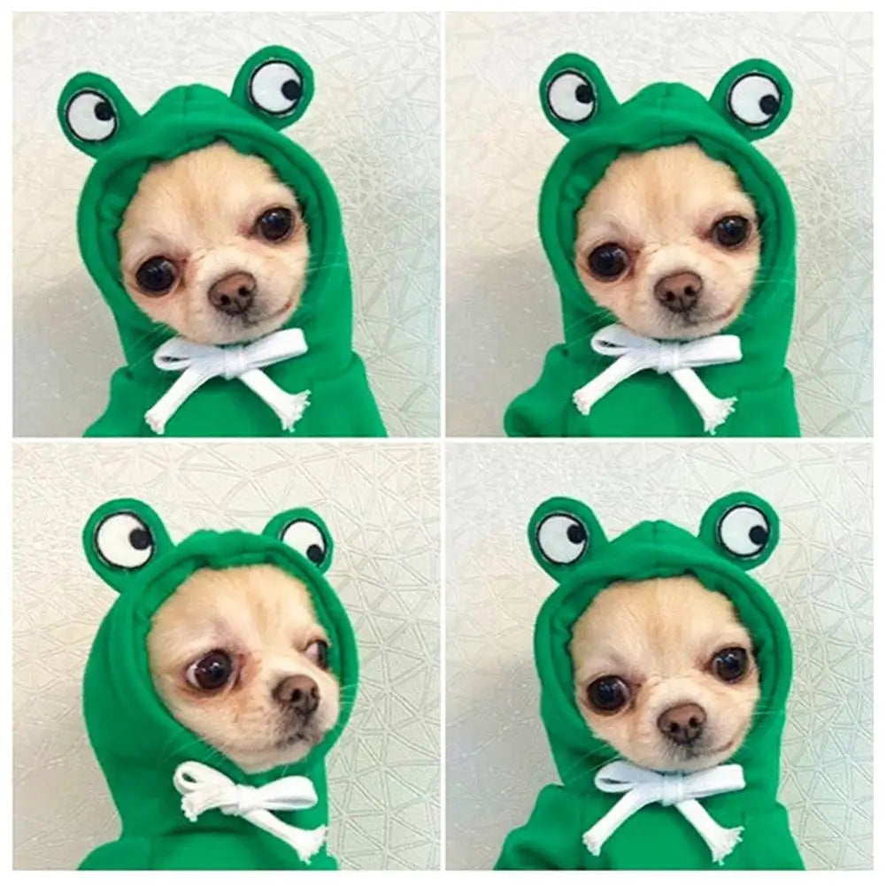 Dog or Cat Green Cute Frog Pet Sweater Pet Dogs Hoodie