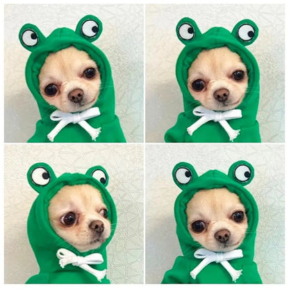 Dog or Cat Green Cute Frog Pet Sweater Pet Dogs Hoodie