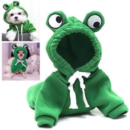 Dog or Cat Green Cute Frog Pet Sweater Pet Dogs Hoodie