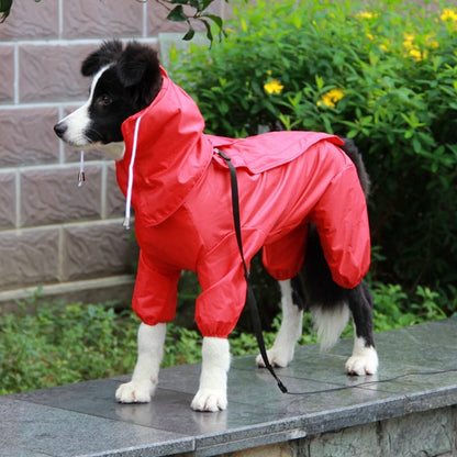 Dog Raincoat Waterproof Hooded Jumpsuit Cloak For Small or Big Dogs