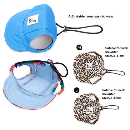 Fashionable Cute Pet Dog Cat Puppy Hat Baseball Visor Hat Puppy Grooming Dress Up Hat Peaked Cap Sunbonnet Outdoor Topee