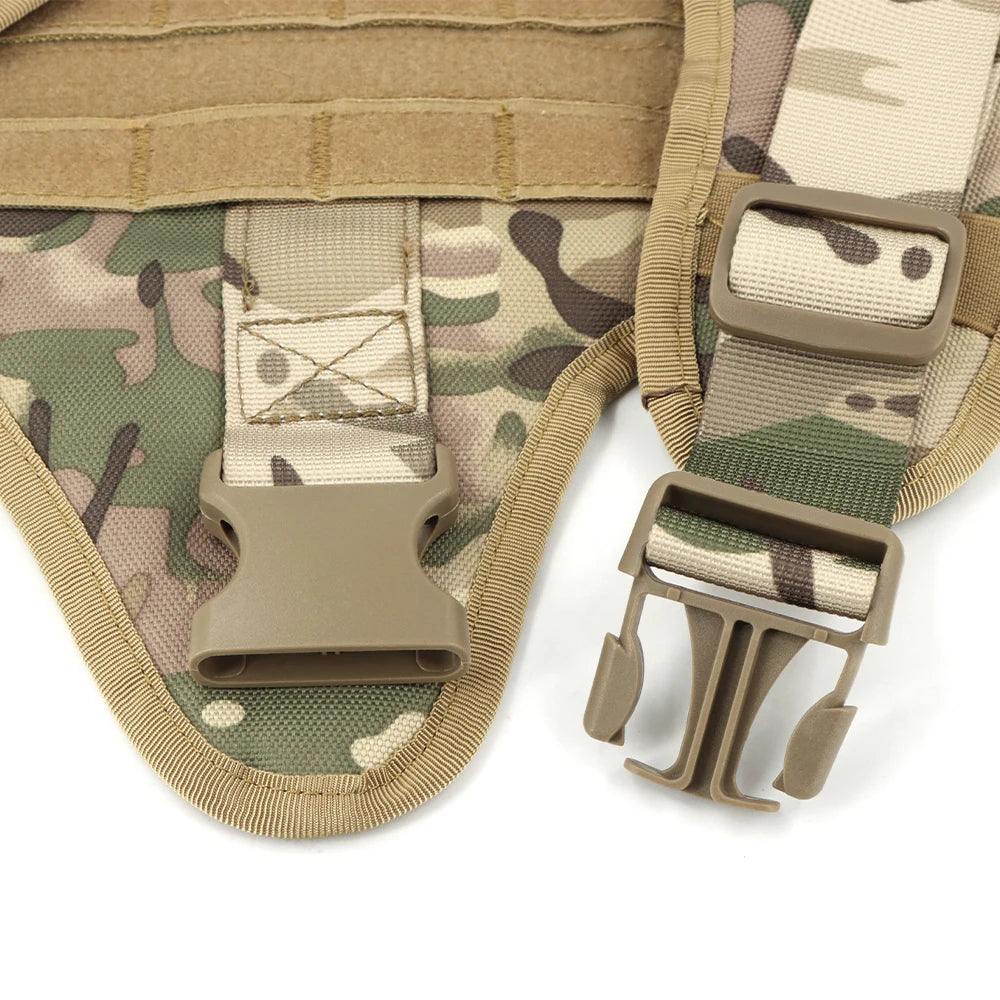 Tactical Dog Harness Leash Set for Large Dogs, Military Harnesses for Training Walking Hunting