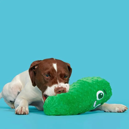 Big Dill Bill Pickle Dog Toy - Green Packed With Fluff