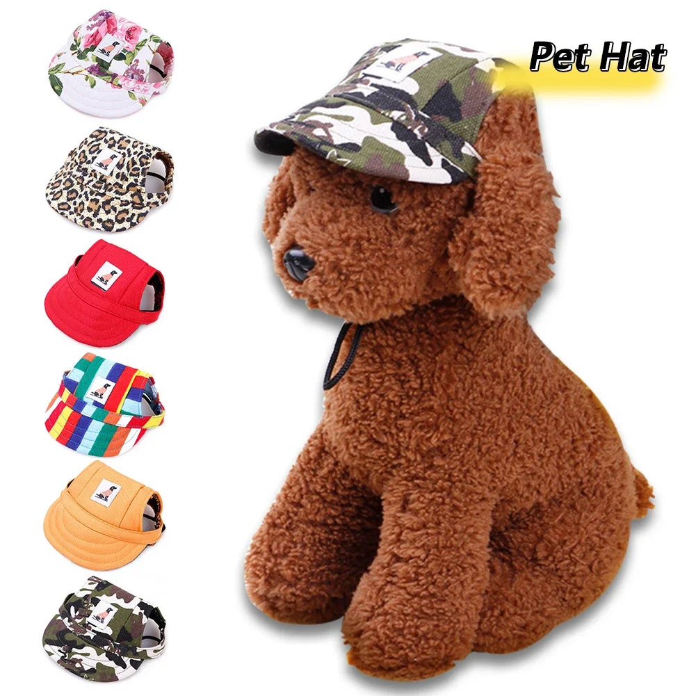 Fashionable Cute Pet Dog Cat Puppy Hat Baseball Visor Hat Puppy Grooming Dress Up Hat Peaked Cap Sunbonnet Outdoor Topee
