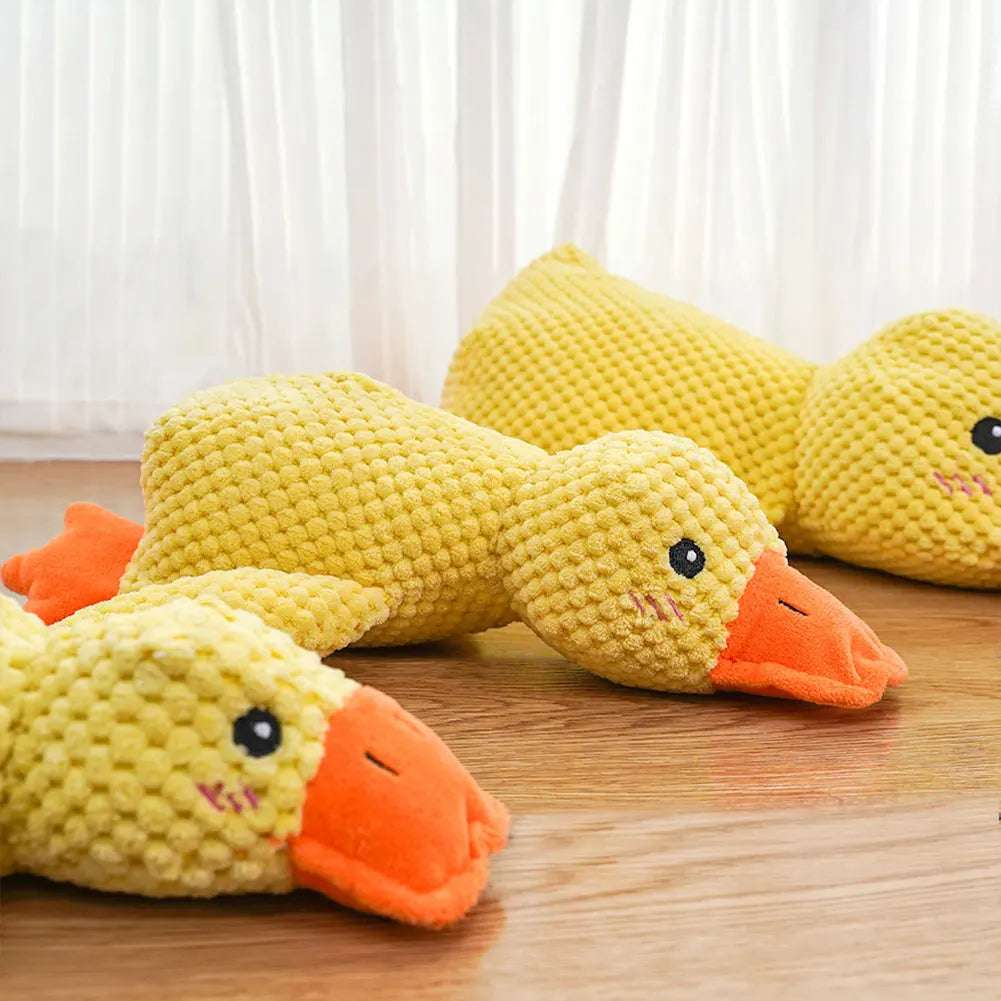 Dog Calming Duck Pet Plush Toy with Quacking Sound, Calming Duck Dog Toy Pillow Toy