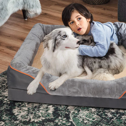 Large Orthopedic Dog Bed, Memory Foam, Pet Sofa Couch, Waterproof, Removable Cover