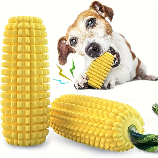 Indestructible Dog Chew Toy, Heavy-Duty Rubber Bone, Corn Grain Texture, Dental Care