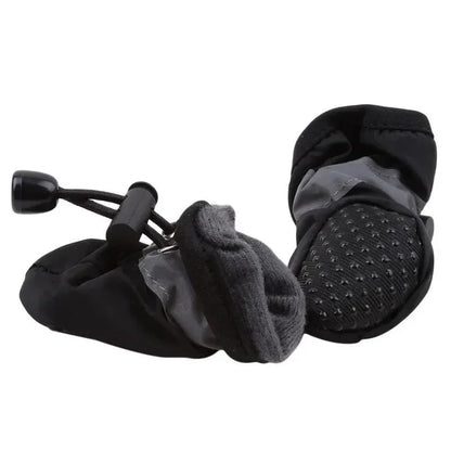 4pcs Dog or Cat Soft-Soled Shoes Waterproof Pet Dog Shoes Anti-Slip Rain Snow Boots Footwear