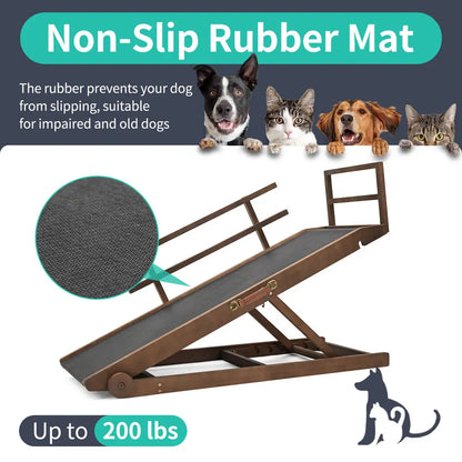 Dog Ramp For Bed Car Couch Truck Folding Pet Ramp Stairs Suit Small & Large Dog