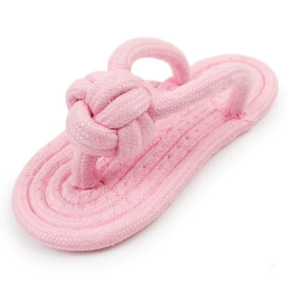 Pet Cotton Rope Slipper Knot Toy For Dogs, Interactive Chew Toy, Teeth Cleaner