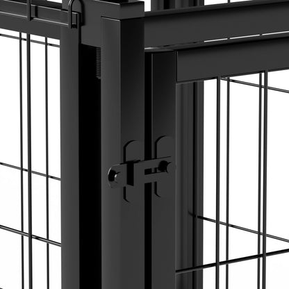 Dog Kennel for Small & Medium Dogs, with Top, Black, 47.2"L x 22"W x 24"H.