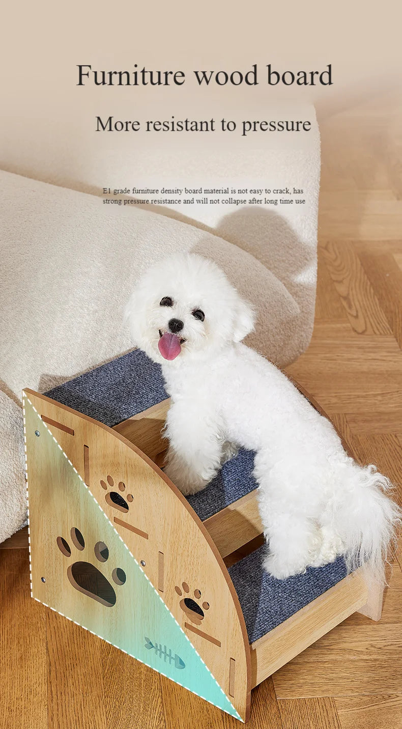 Dog ladder, detachable, with non-slip base. Suitable for small and medium-sized dogs, can be used indoors and outdoors.